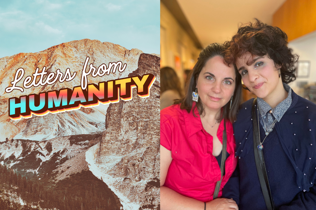Letters from Humanity, with photo of Kelley and Ali