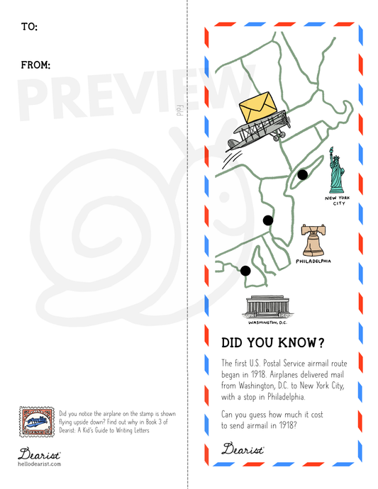 Printable Airmail Valentines